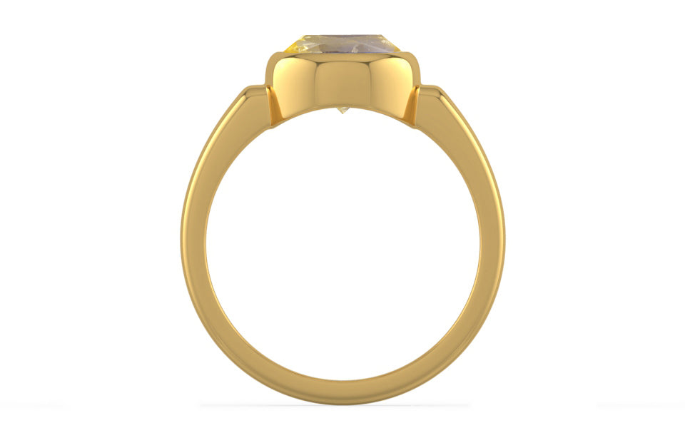 Gold Ceylon Yellow Sapphire Ring Prime Quality (R6)