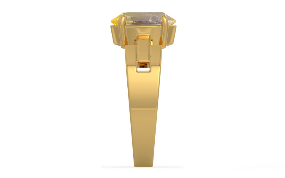 Gold Ceylon Yellow Sapphire Ring Prime Quality (R8)