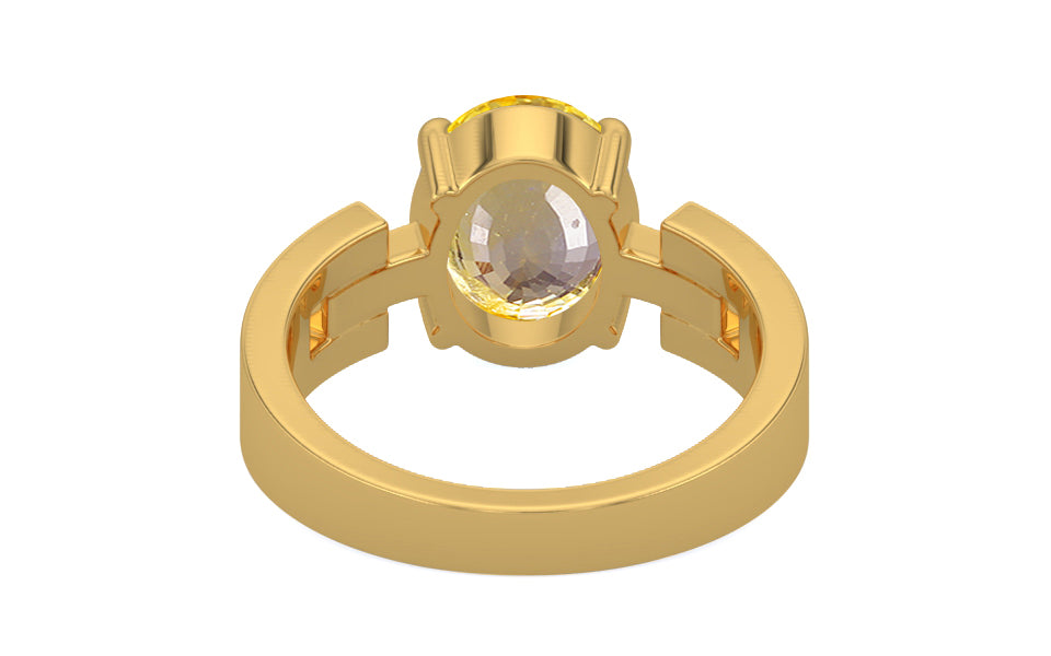 Gold Ceylon Yellow Sapphire Ring Prime Quality (R8)