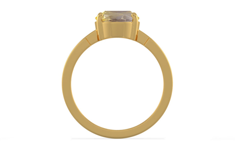 Gold Ceylon Yellow Sapphire Ring Prime Quality (R8)
