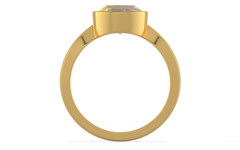 Gold Ceylon Yellow Sapphire Ring Prime Quality (R9)