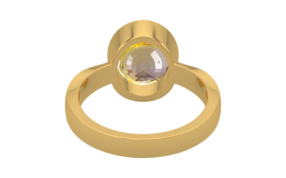 Gold Ceylon Yellow Sapphire Ring Prime Quality (R9)