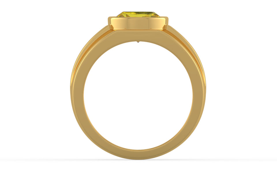 Gold Ceylon Yellow Sapphire Ring Rare Quality (R1)