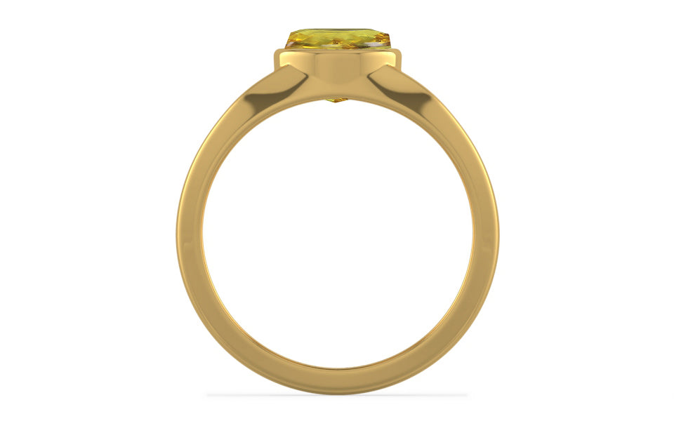 Gold Ceylon Yellow Sapphire Ring Rare Quality (R10)