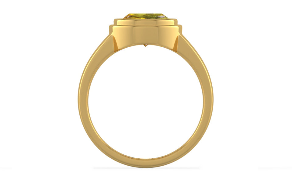 Gold Ceylon Yellow Sapphire Ring Rare Quality (R3)