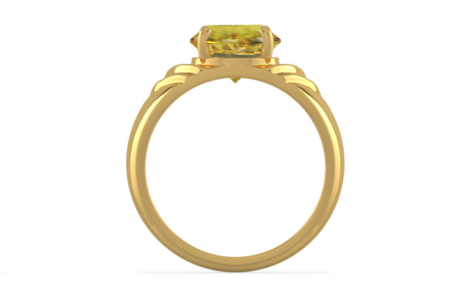 Gold Ceylon Yellow Sapphire Ring Rare Quality (R4)