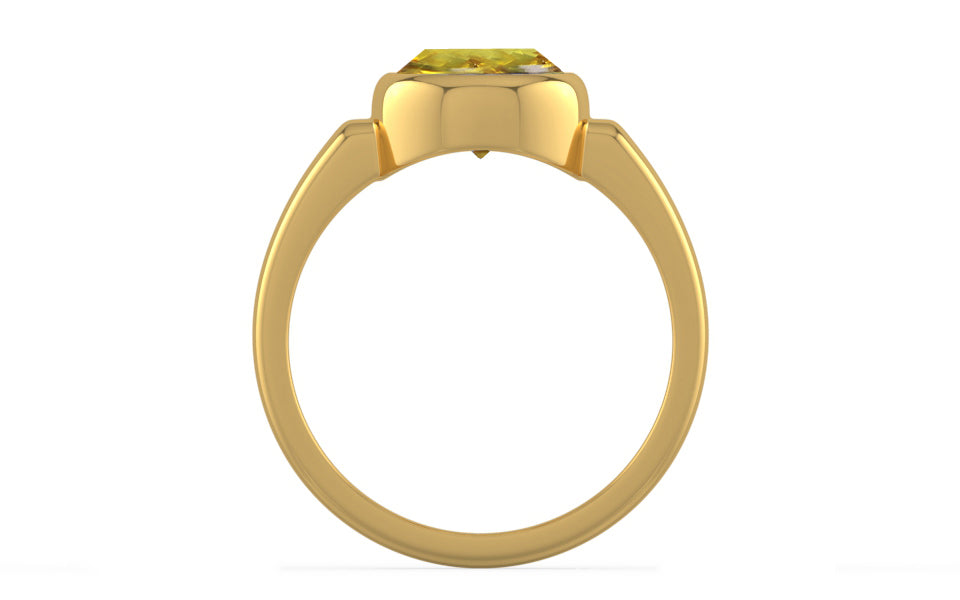 Gold Ceylon Yellow Sapphire Ring Rare Quality (R6)
