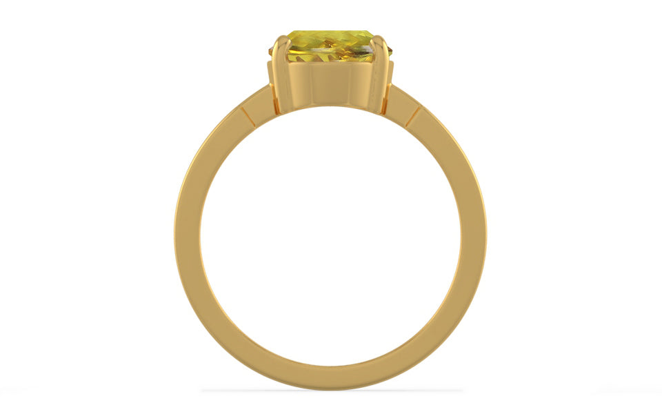 Gold Ceylon Yellow Sapphire Ring Rare Quality (R8)
