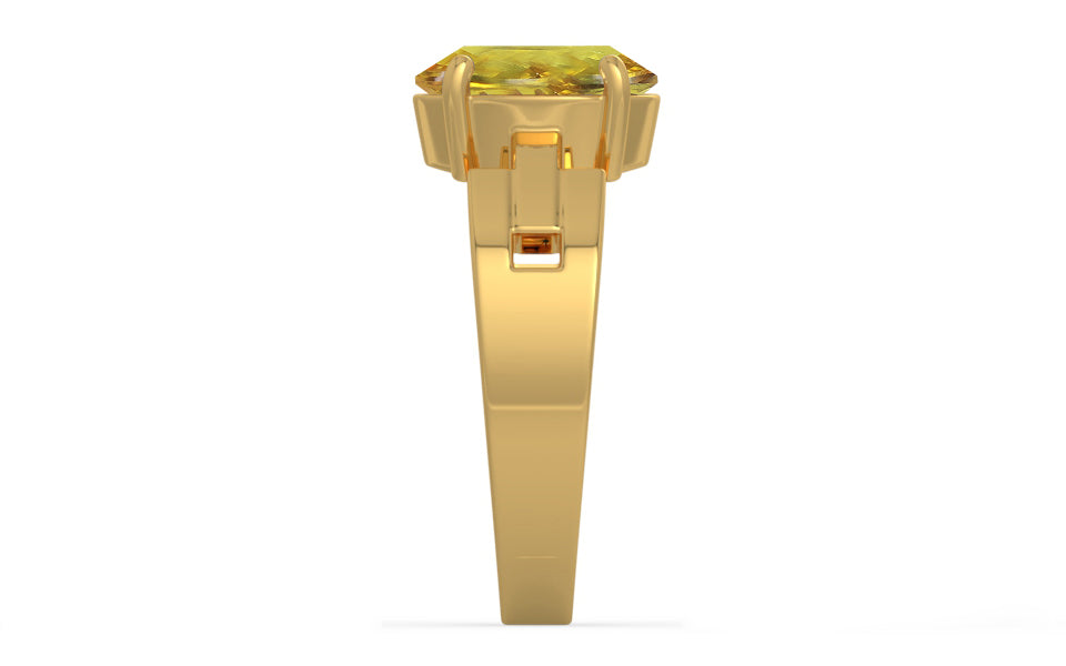 Gold Ceylon Yellow Sapphire Ring Rare Quality (R8)