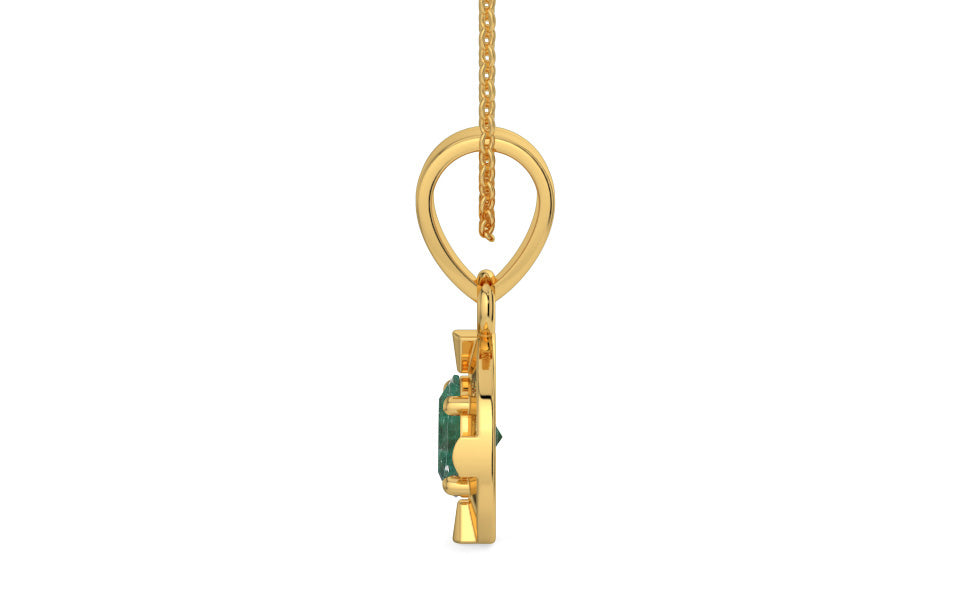 Gold Emerald Pendant Fine Quality (P11)