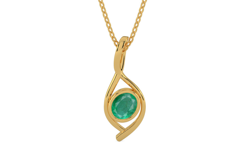 Gold Emerald Pendant Limited Quality (P1)