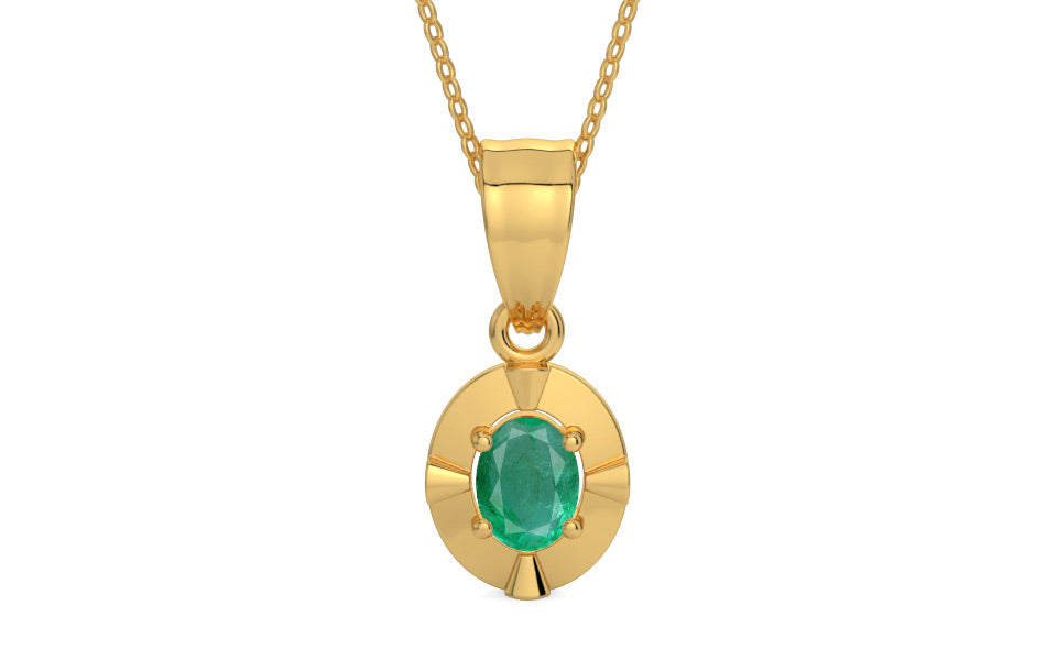 Gold Emerald Pendant Limited Quality (P11)