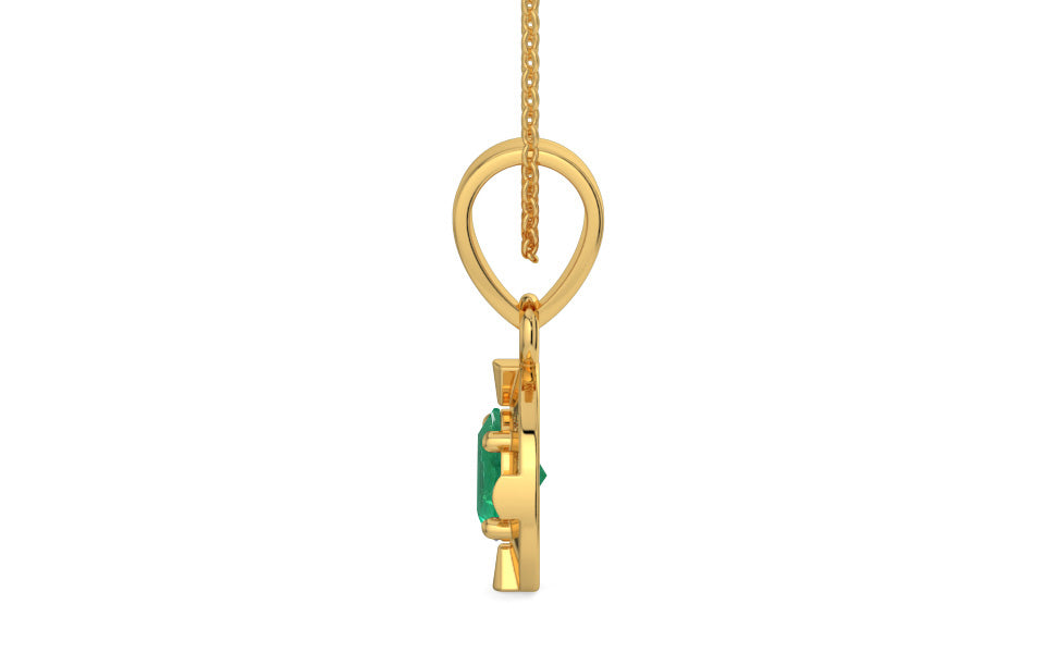 Gold Emerald Pendant Limited Quality (P11)
