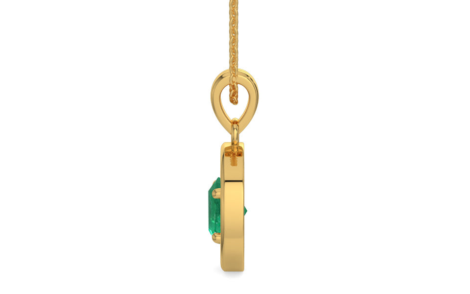 Gold Emerald Pendant Limited Quality (P2)