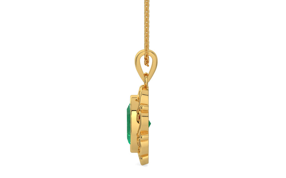 Gold Emerald Pendant Limited Quality (P5)