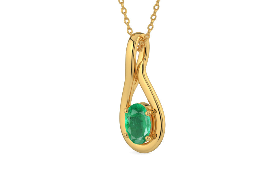 Gold Emerald Pendant Limited Quality (P9)