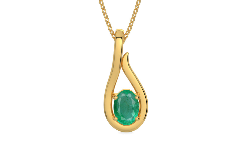 Gold Emerald Pendant Limited Quality (P9)