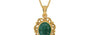 Gold Emerald Pendant Prime Quality (P5)