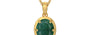 Gold Emerald Pendant Prime Quality (P8)