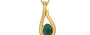 Gold Emerald Pendant Prime Quality (P9)