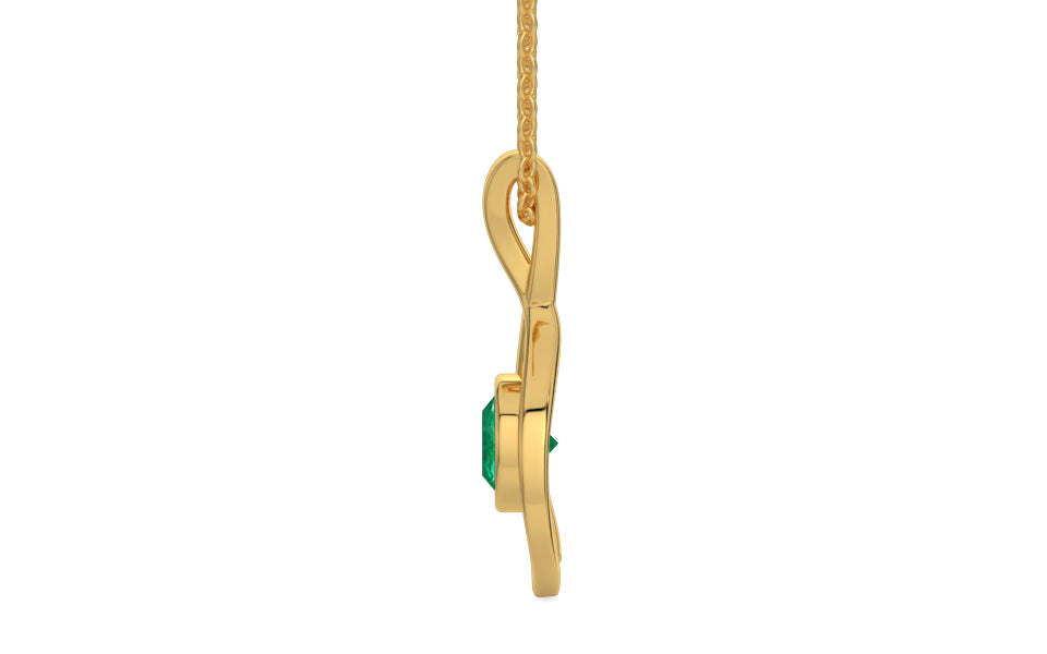Gold Emerald Pendant Rare Quality (P1)