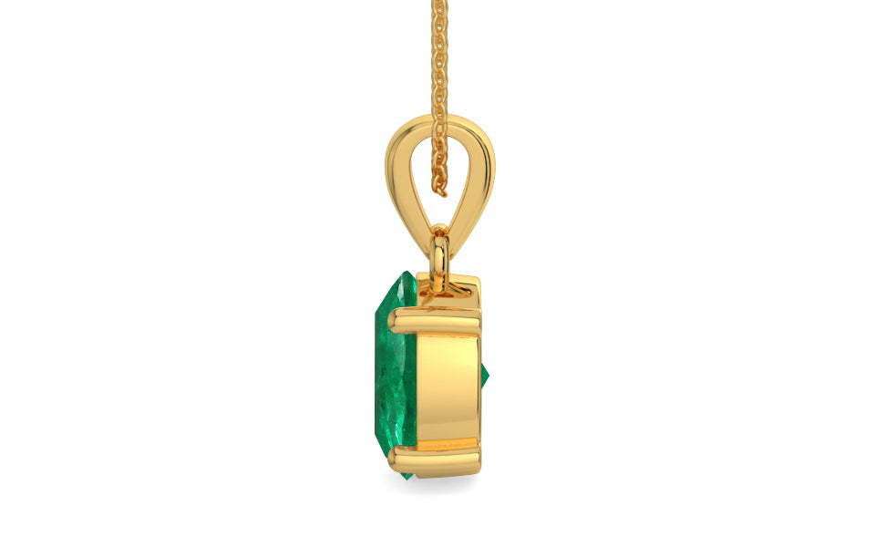 Gold Emerald Pendant Rare Quality (P10)