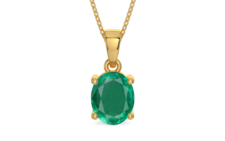 Gold Emerald Pendant Rare Quality (P10)