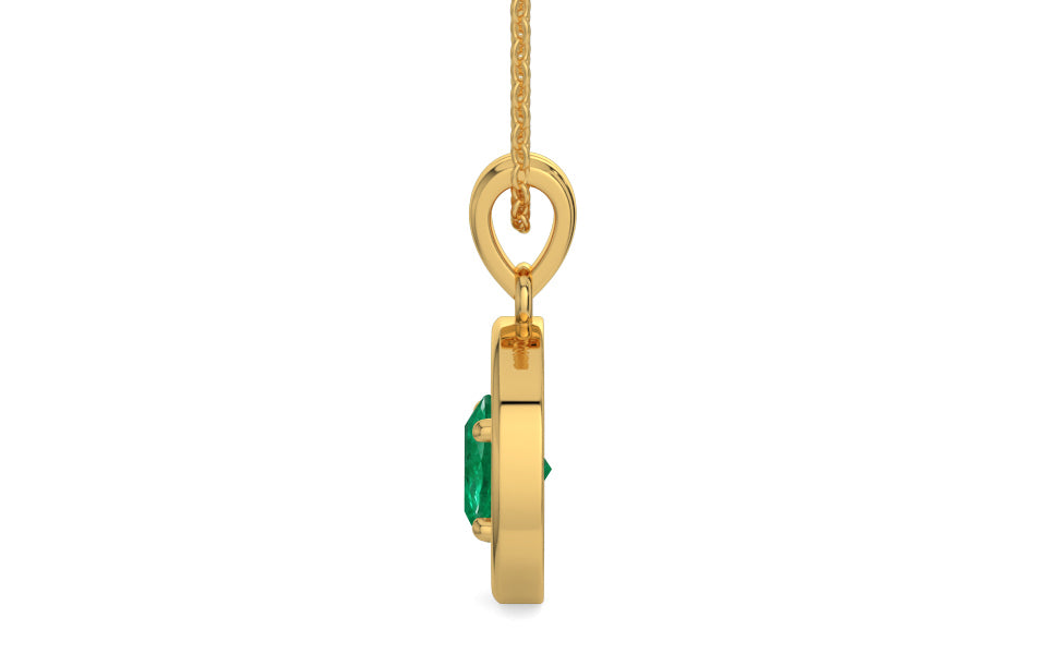 Gold Emerald Pendant Rare Quality (P2)