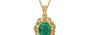 Gold Emerald Pendant Rare Quality (P5)