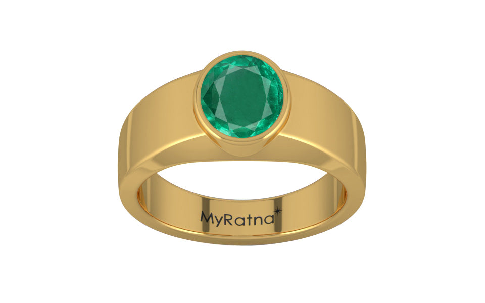 Gold Emerald Ring Rare Quality (R10)