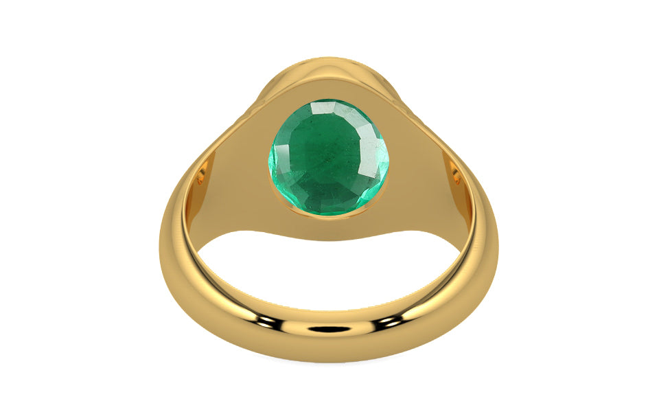 Gold Emerald Ring Rare Quality (R7)