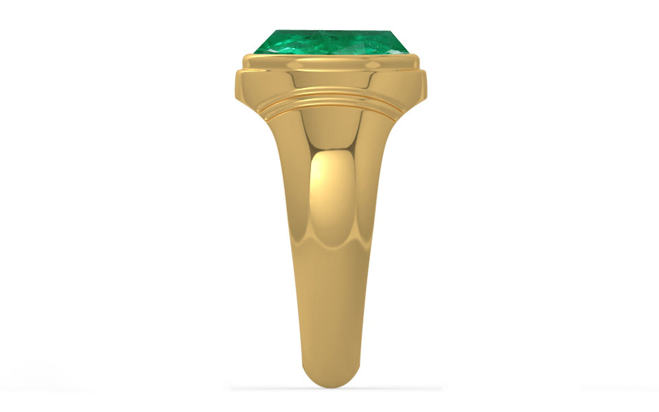 Gold Emerald Ring Rare Quality (R7)