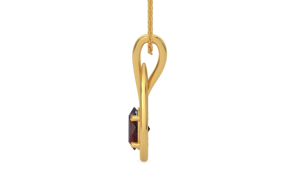 Gold Hessonite Garnet Pendant Fine Quality (P9)