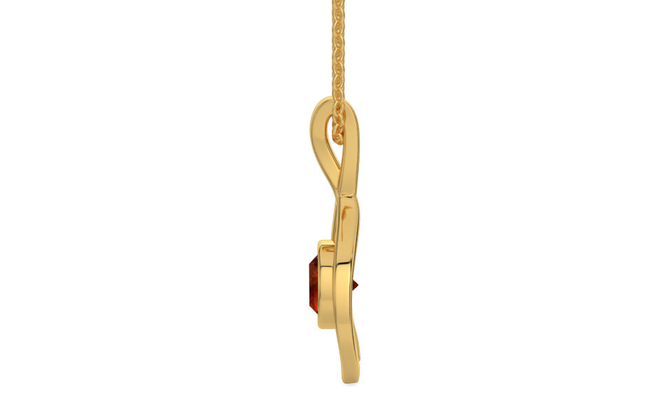 Gold Hessonite Garnet Pendant Limited Quality (P1)