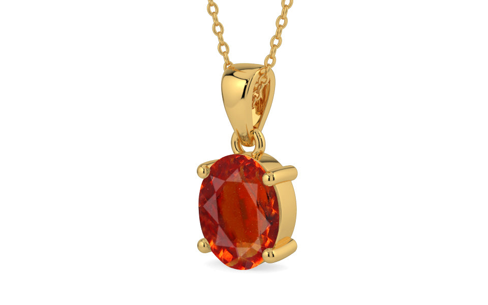 Gold Hessonite Garnet Pendant Limited Quality (P10)