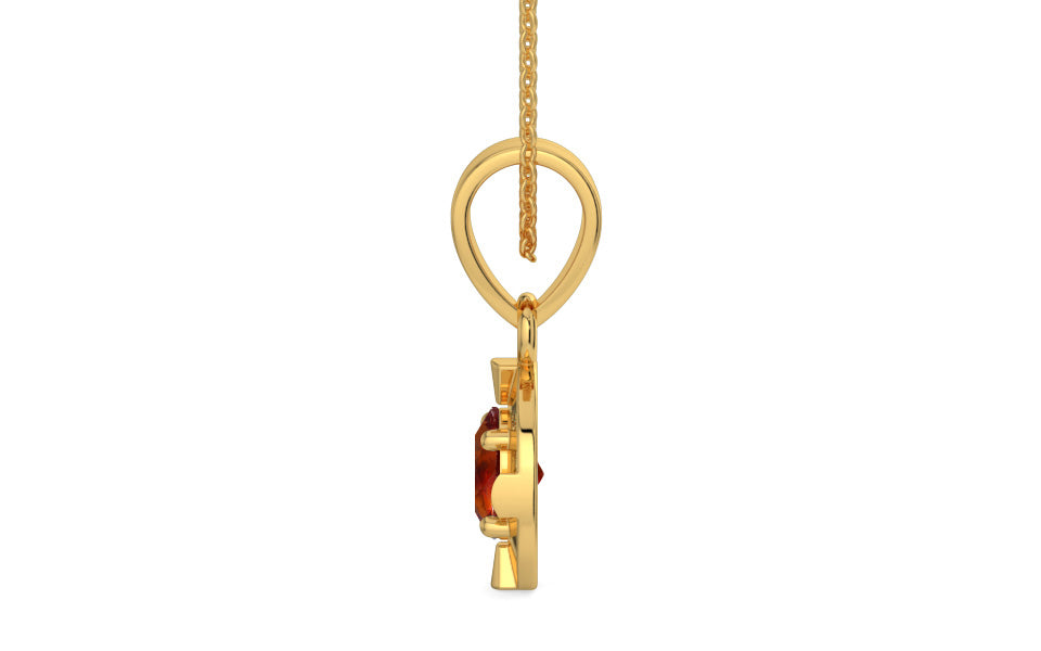 Gold Hessonite Garnet Pendant Limited Quality (P11)