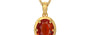 Gold Hessonite Garnet Pendant Limited Quality (P8)