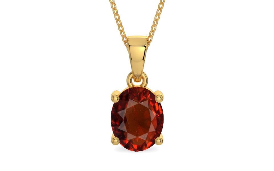 Gold Hessonite Garnet Pendant Rare Quality (P10)