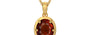 Gold Hessonite Garnet Pendant Rare Quality (P8)