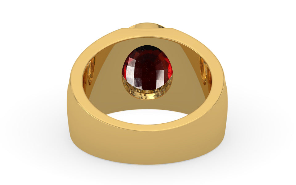 Gold Hessonite Garnet Ring Fine Quality (R1)