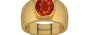 Gold Hessonite Garnet Ring Limited Quality (R1)