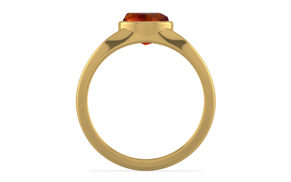 Gold Hessonite Garnet Ring Limited Quality (R10)