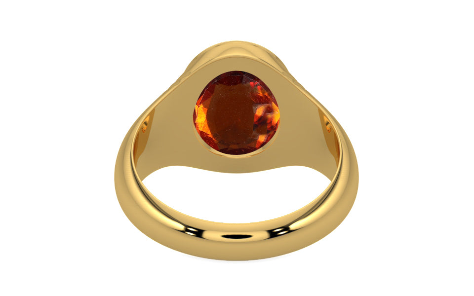 Gold Hessonite Garnet Ring Rare Quality (R7)
