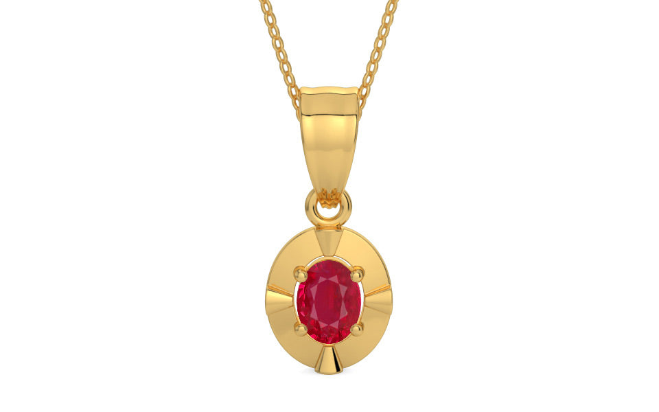 Gold Ruby Pendant Limited Quality (P11)