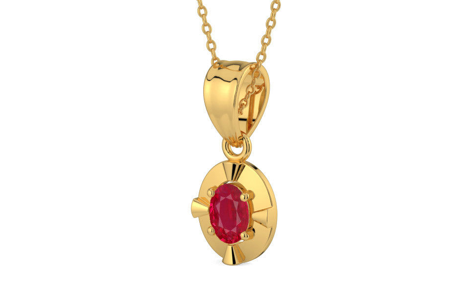 Gold Ruby Pendant Limited Quality (P11)