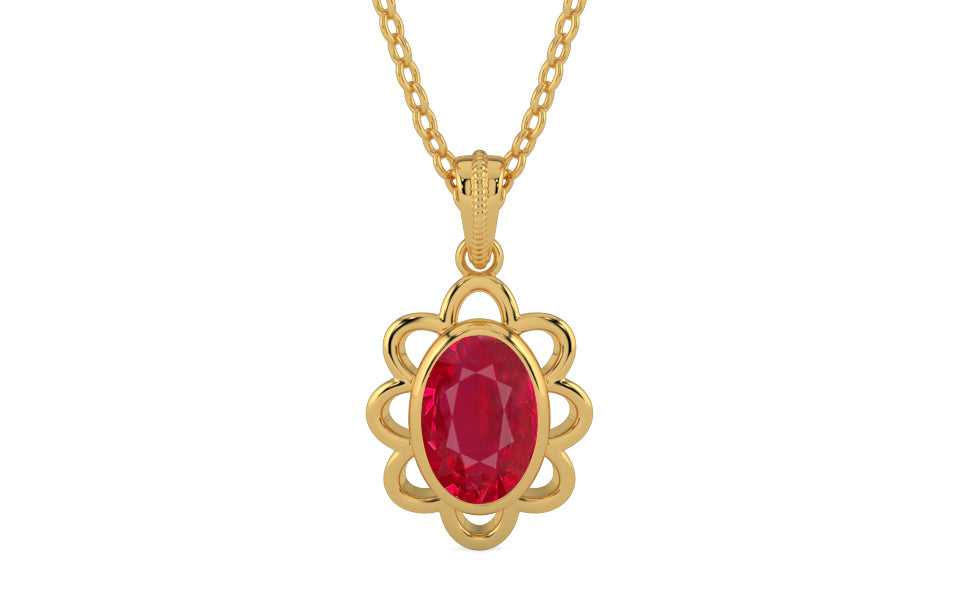 Gold Ruby Pendant Limited Quality (P3)