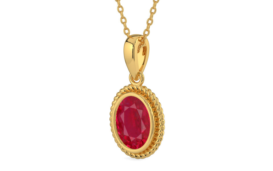 Gold Ruby Pendant Limited Quality (P7)