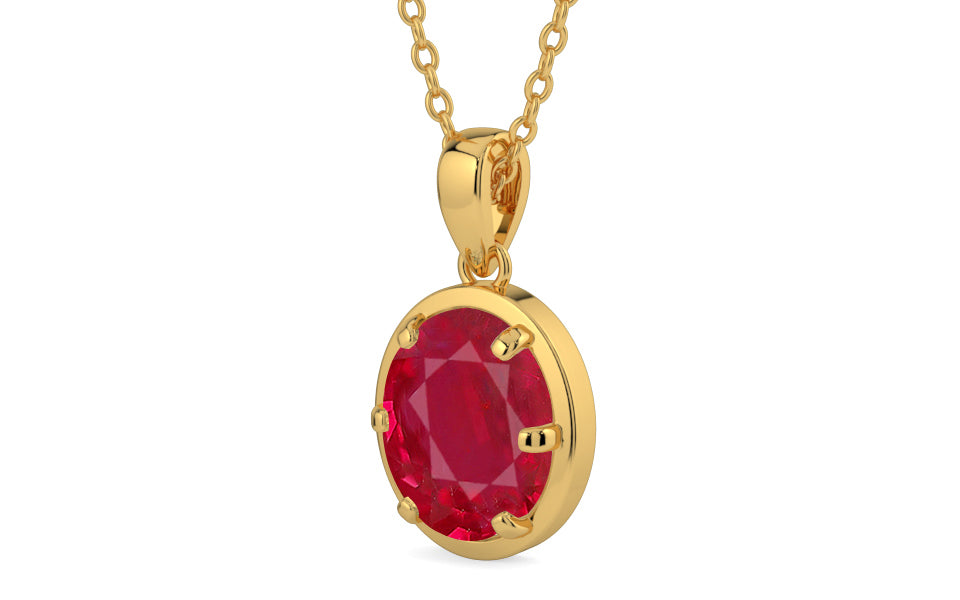 Gold Ruby Pendant Limited Quality (P8)