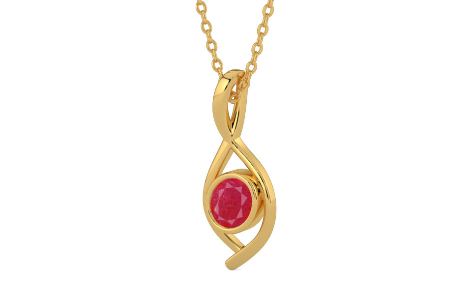 Gold Ruby Pendant Prime Quality (P1)
