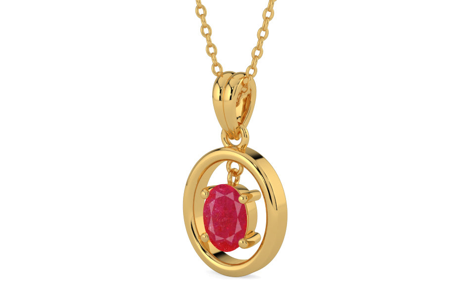 Gold Ruby Pendant Prime Quality (P2)